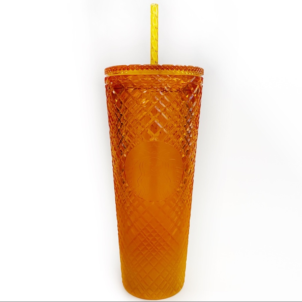 Starbucks Tumbler Orange Studded Travel Cup Jewel Mango Ombré Venti Gift